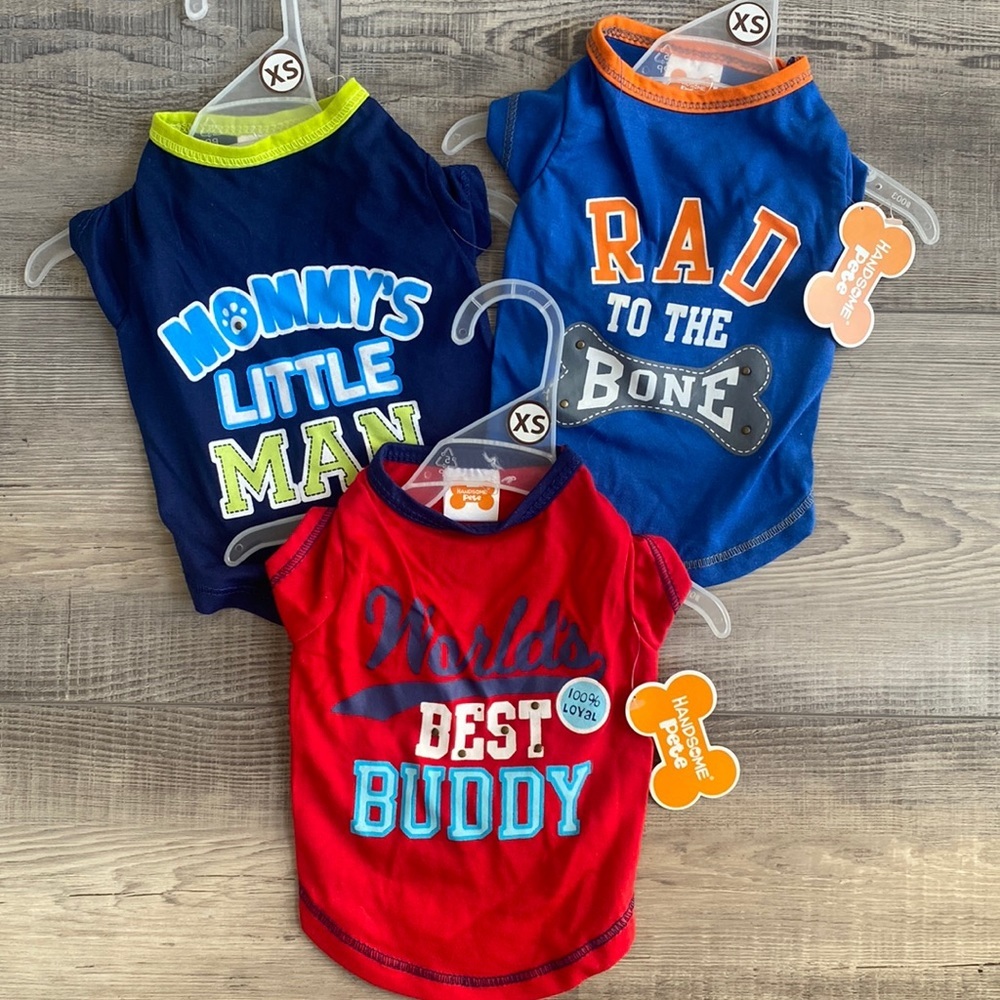 3 Dog Doggie Graphic T-Shirts